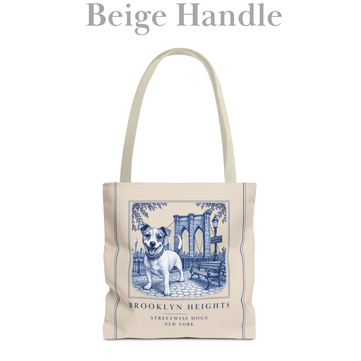 Brooklyn Heights Jack Russell: Durable Tote Bag