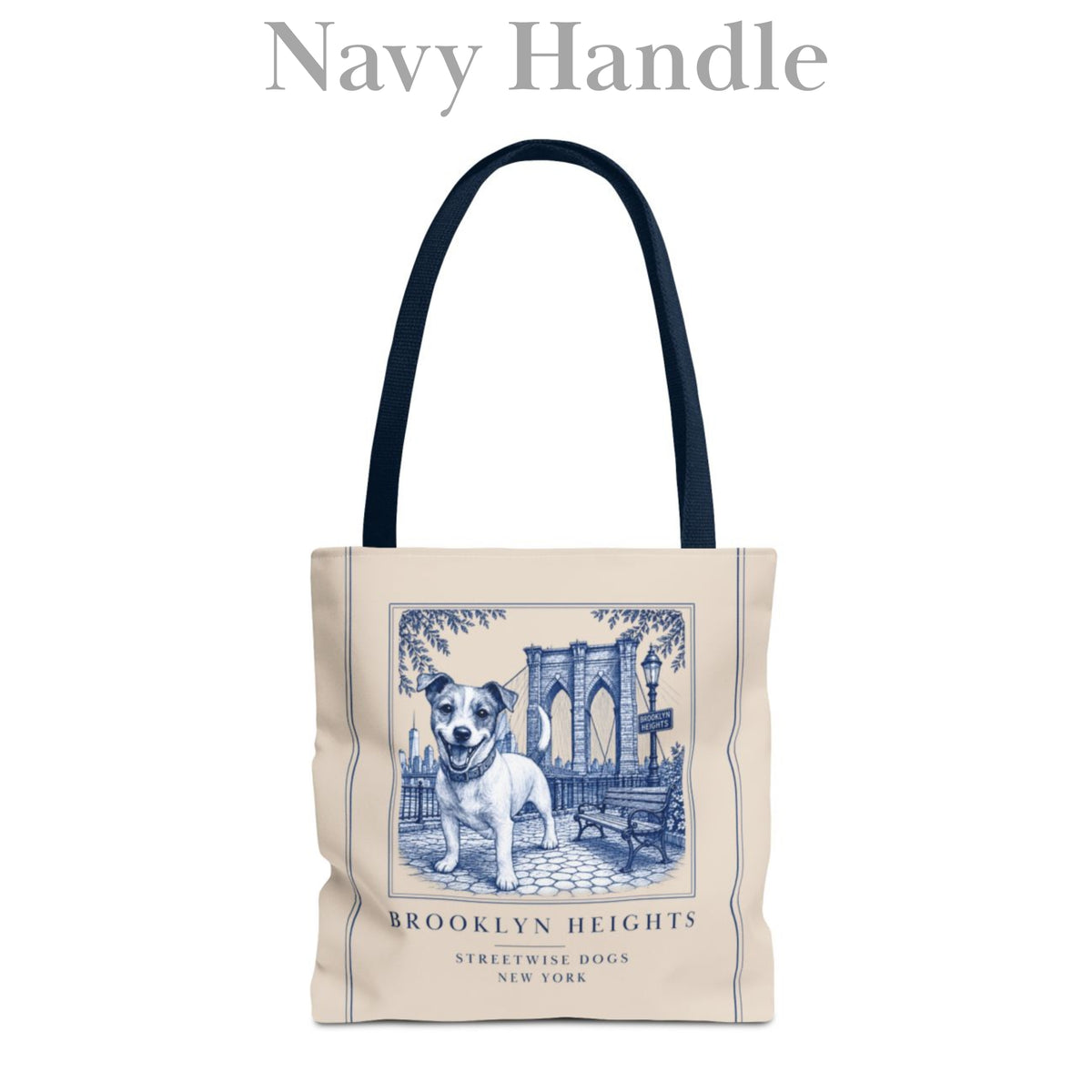 Brooklyn Heights Jack Russell: Durable Tote Bag