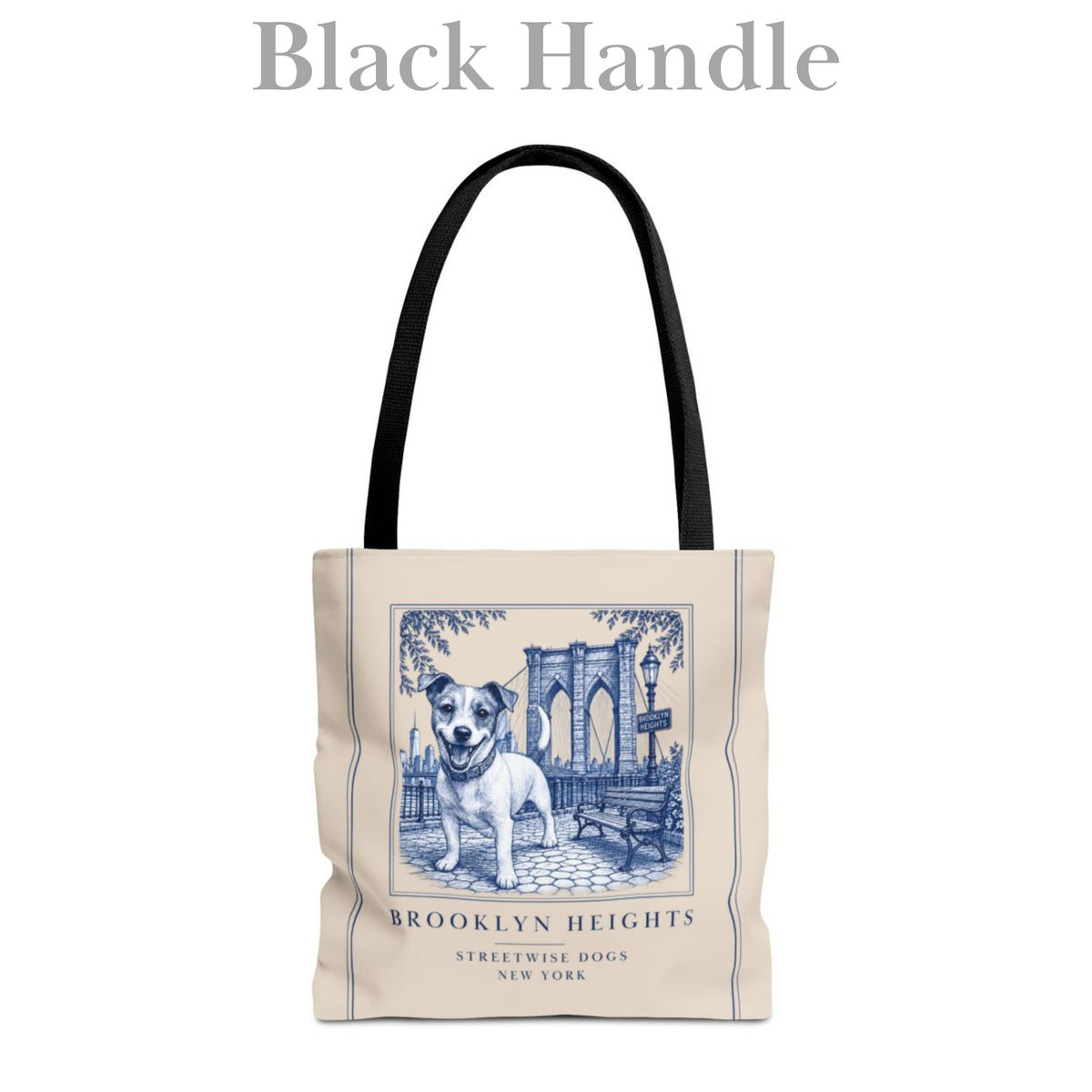 Brooklyn Heights Jack Russell: Durable Tote Bag