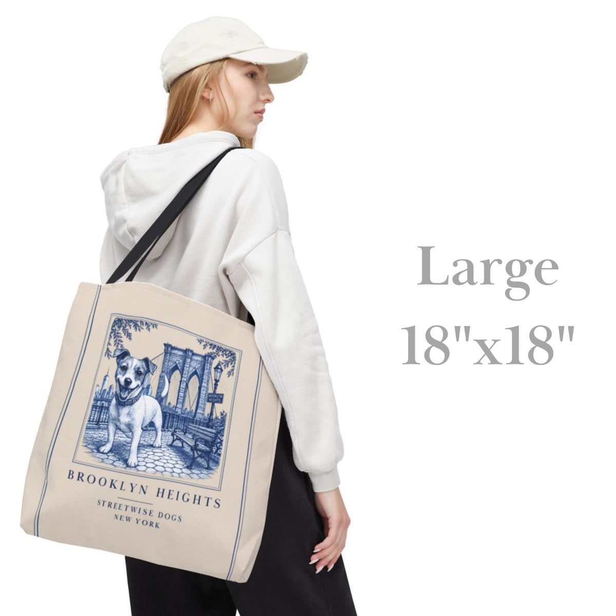 Brooklyn Heights Jack Russell: Durable Tote Bag