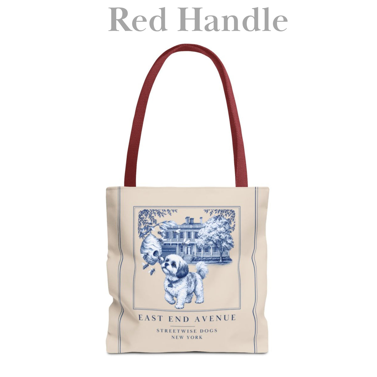 Shih Tzu East End Avenue New York: Durable Tote Bag