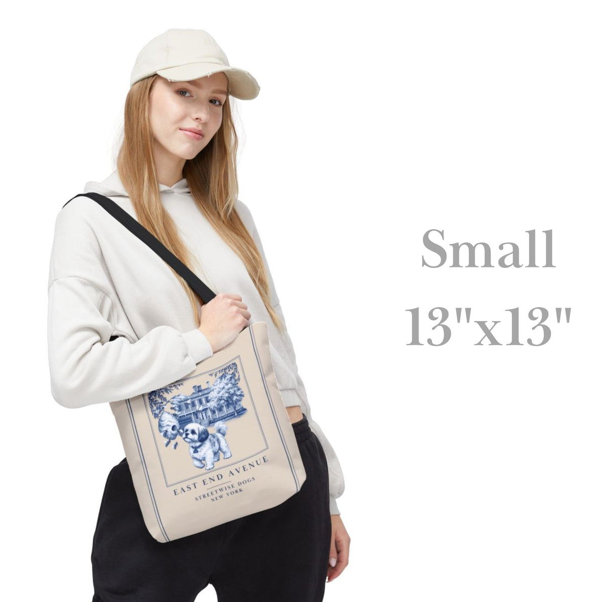 Shih Tzu East End Avenue New York: Durable Tote Bag