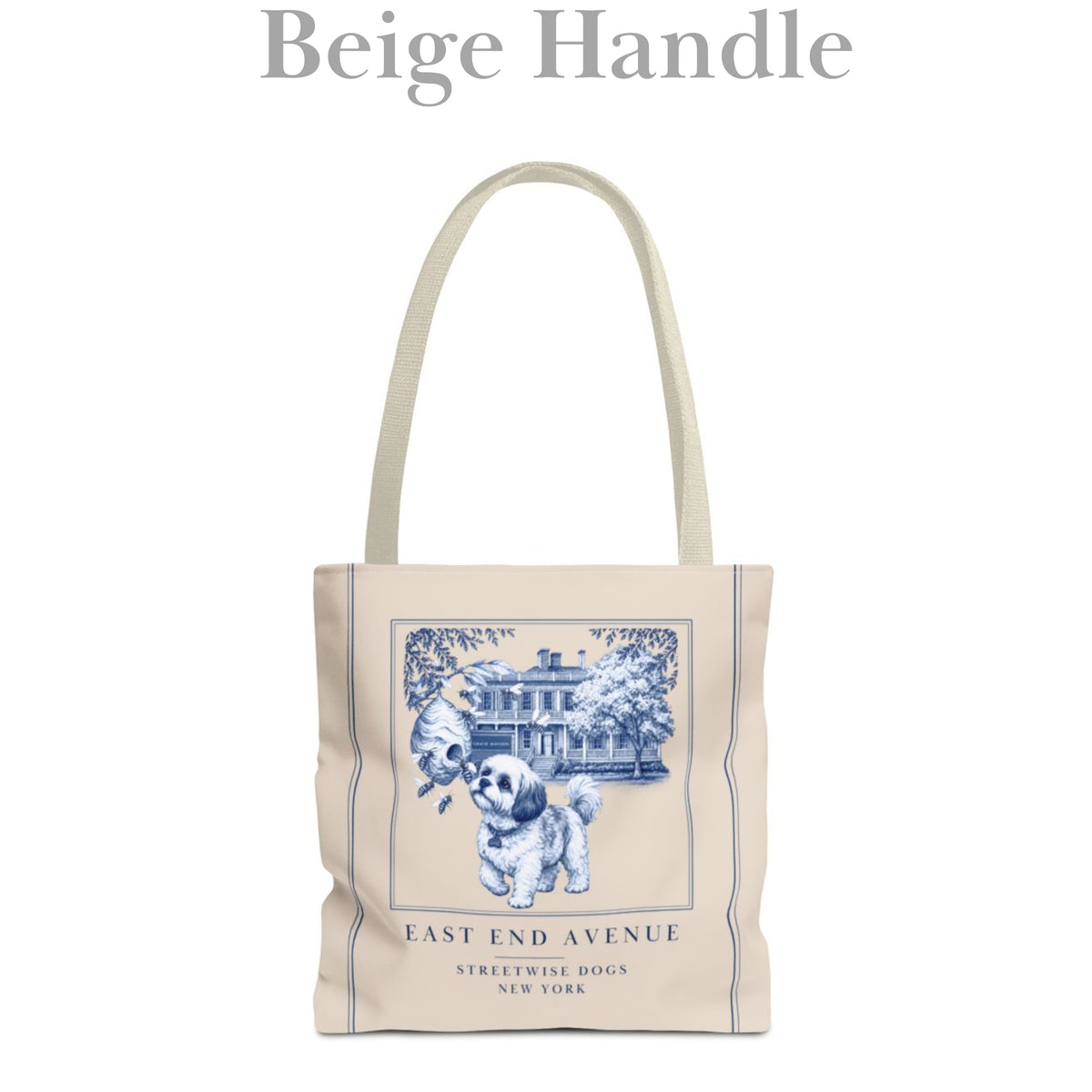Shih Tzu East End Avenue New York: Durable Tote Bag