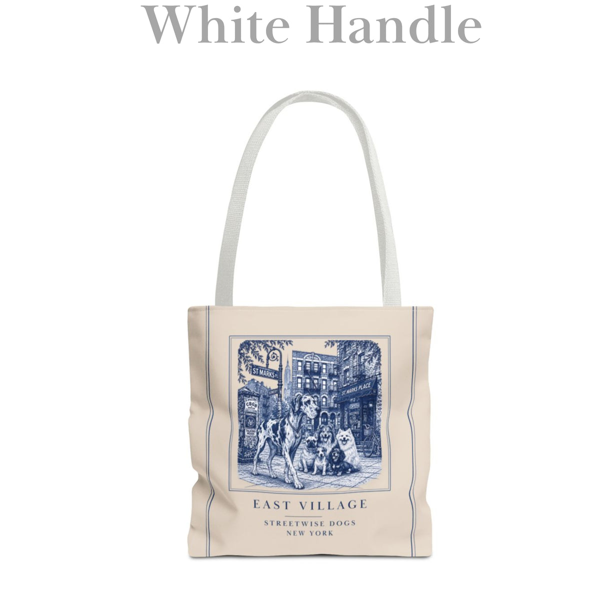 East Village New York Great Dane: Durable Tote Bag
