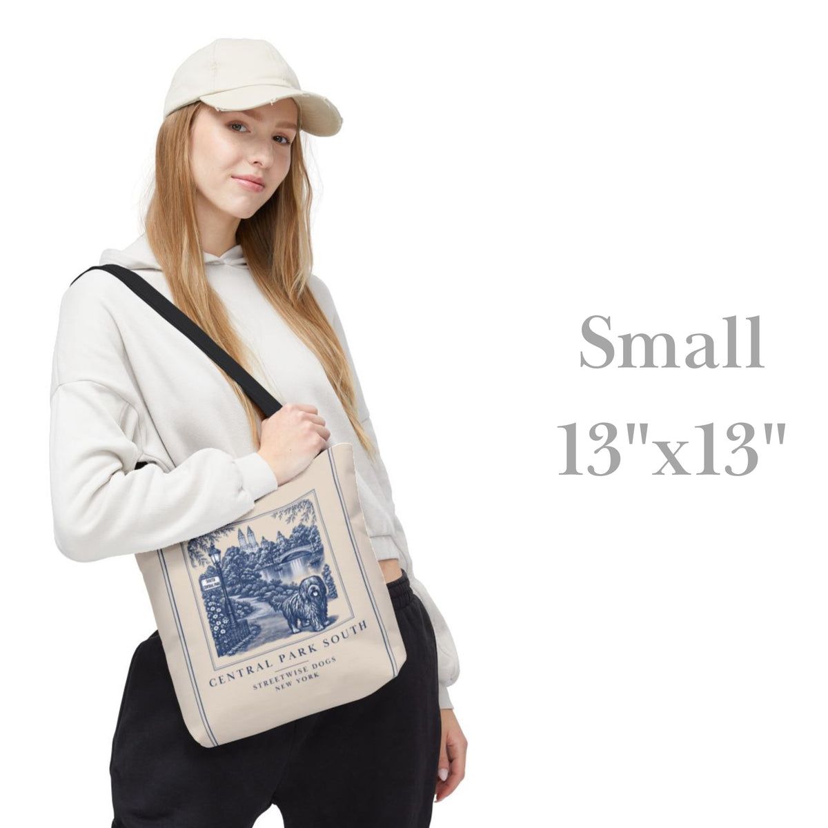 Central Park South New York Bergamasco: Durable Tote Bag