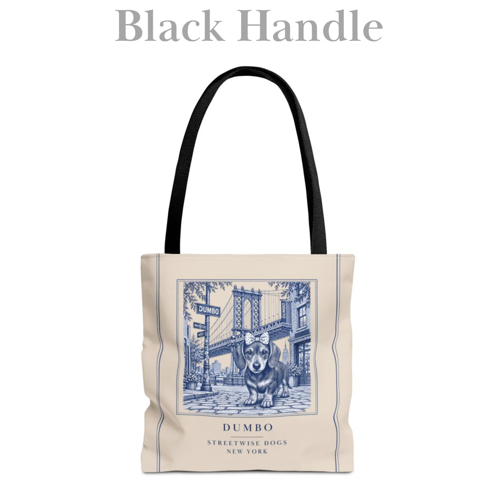 Dumbo New York Dachshund: Durable Tote Bag