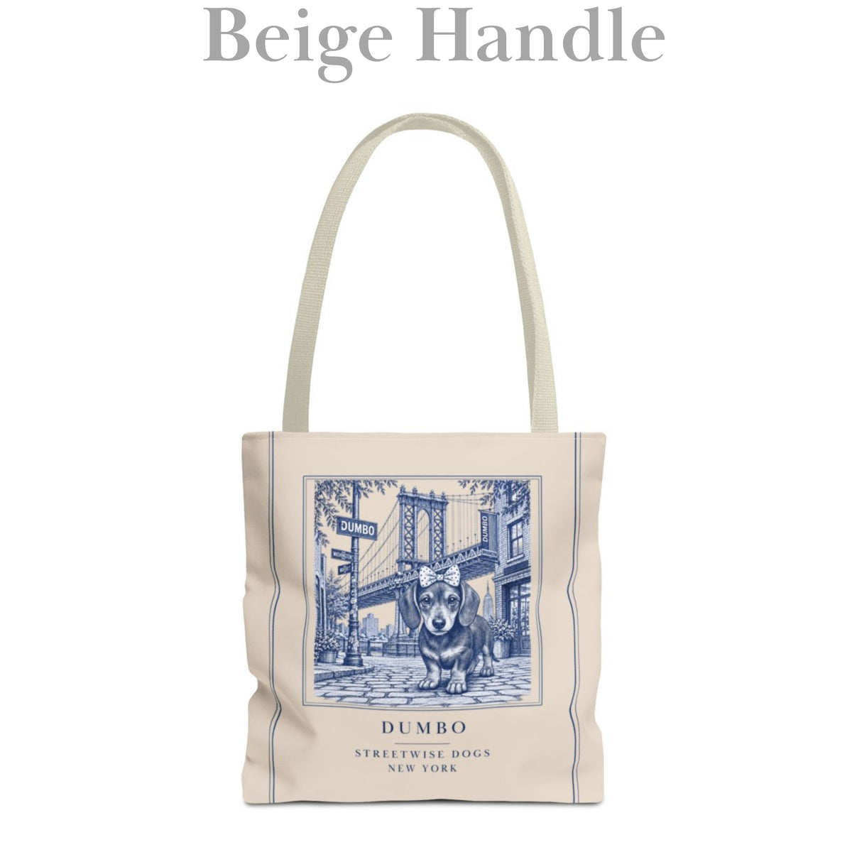 Dumbo New York Dachshund: Durable Tote Bag