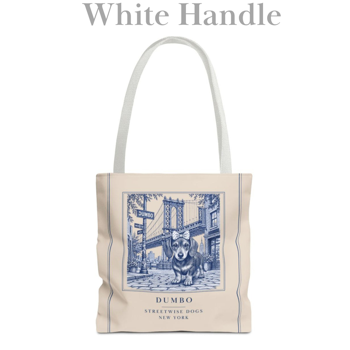 Dumbo New York Dachshund: Durable Tote Bag