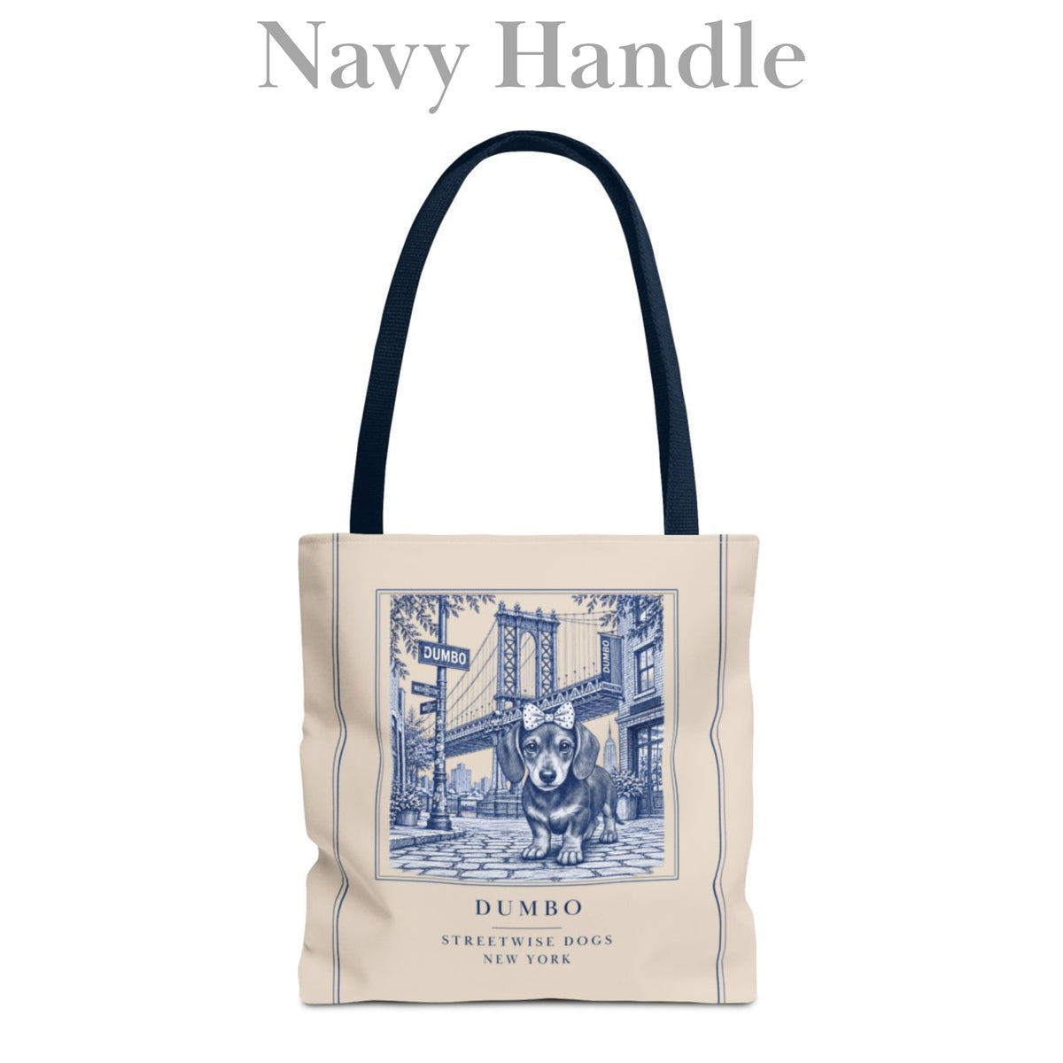 Dumbo New York Dachshund: Durable Tote Bag