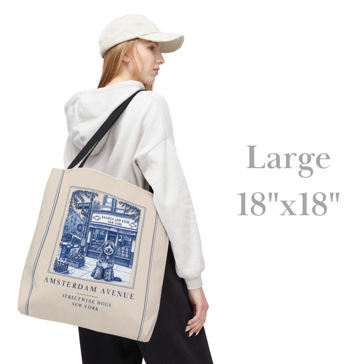 Amsterdam Avenue New York Labradoodle: Durable Tote Bag