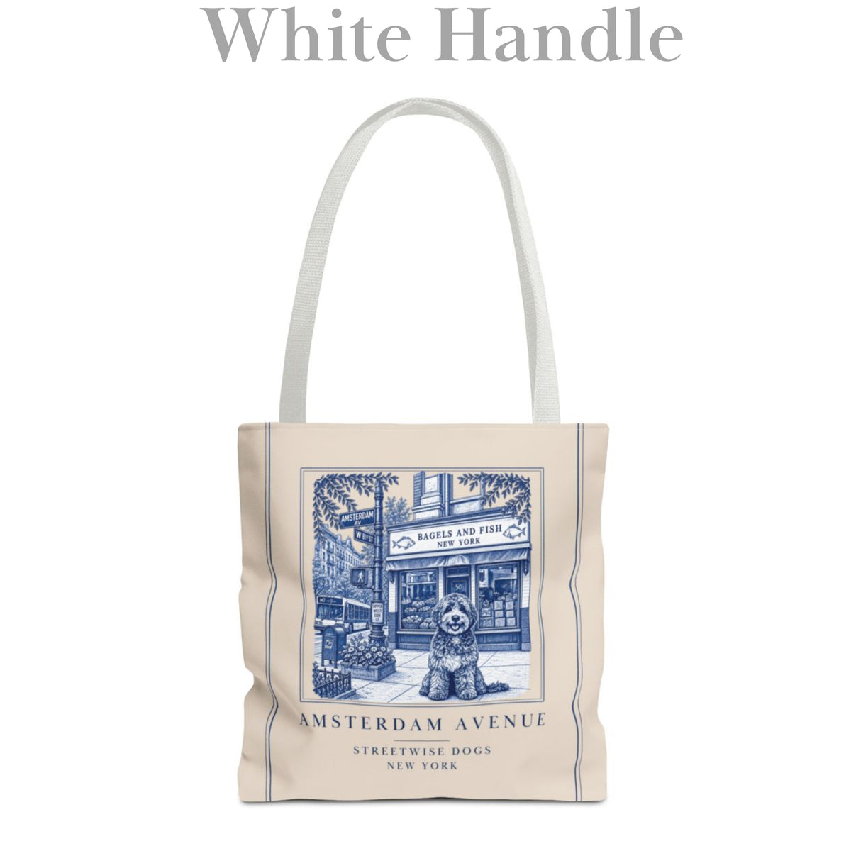 Amsterdam Avenue New York Labradoodle: Durable Tote Bag