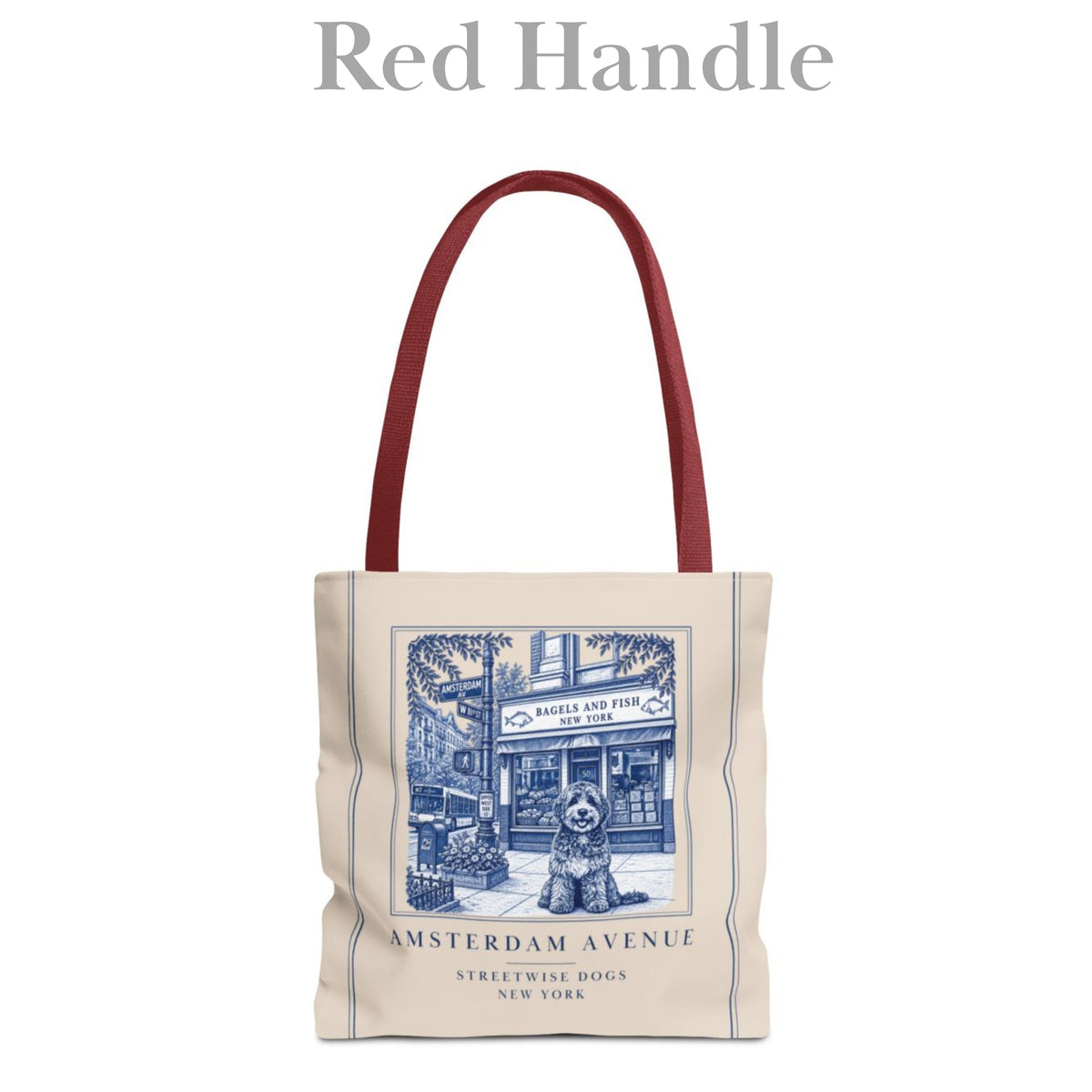 Amsterdam Avenue New York Labradoodle: Durable Tote Bag
