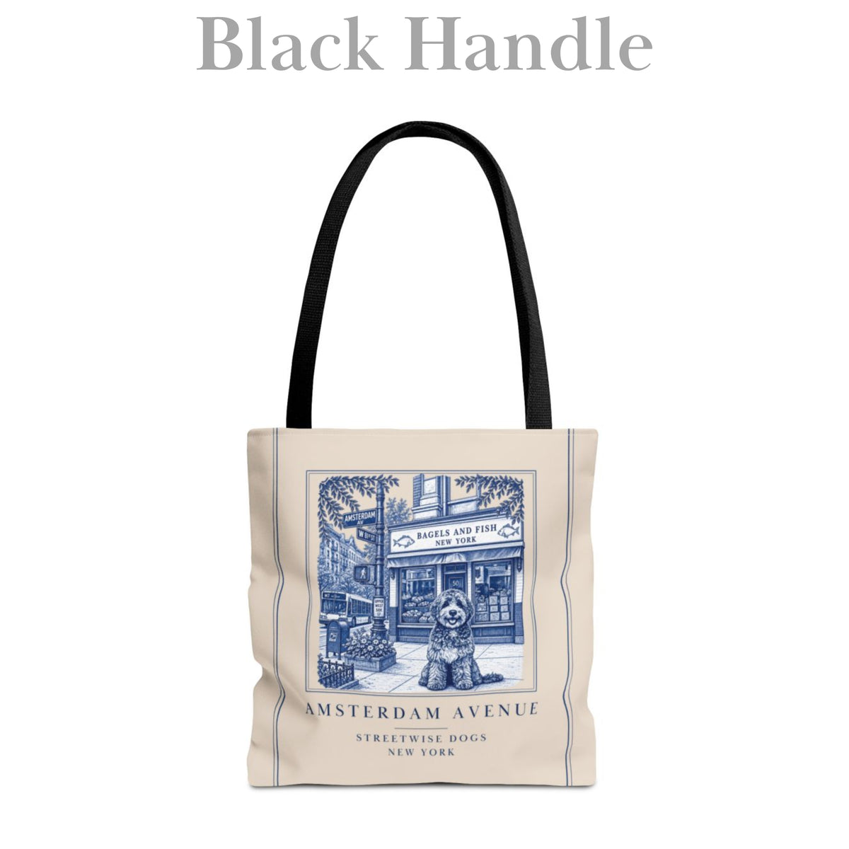 Amsterdam Avenue New York Labradoodle: Durable Tote Bag