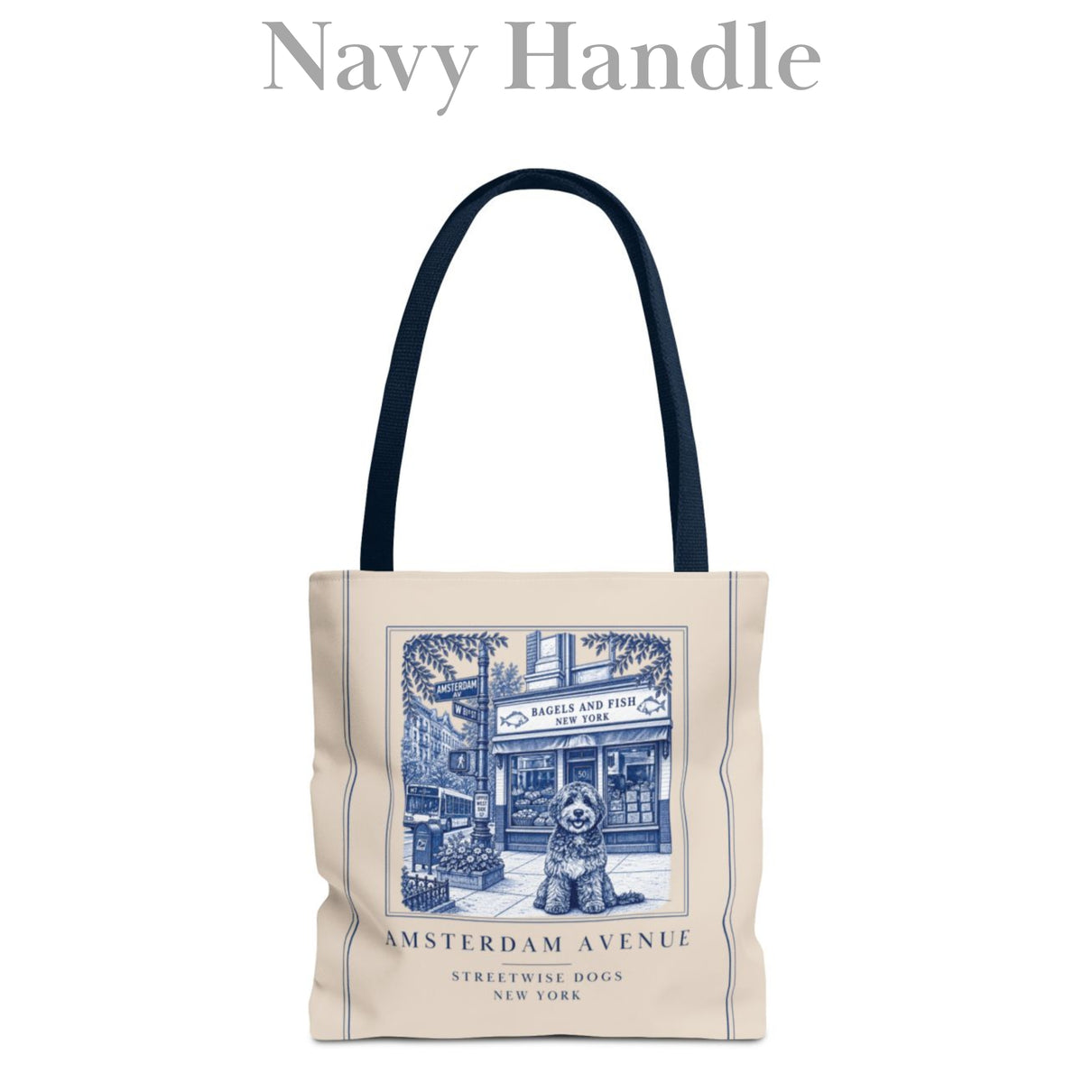Amsterdam Avenue New York Labradoodle: Durable Tote Bag