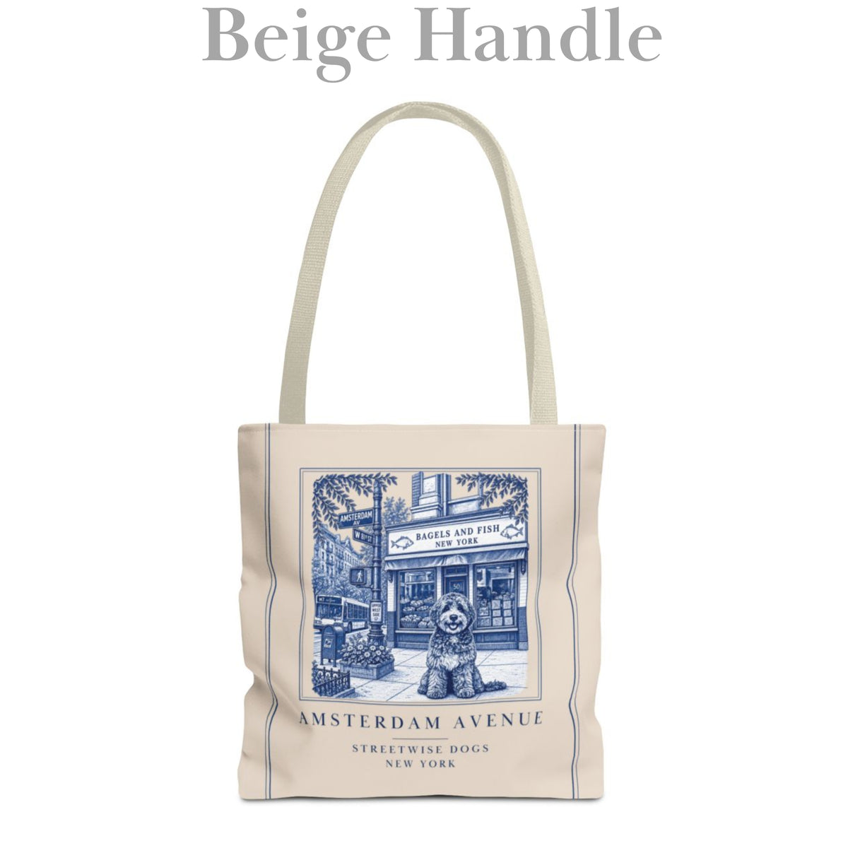 Amsterdam Avenue New York Labradoodle: Durable Tote Bag