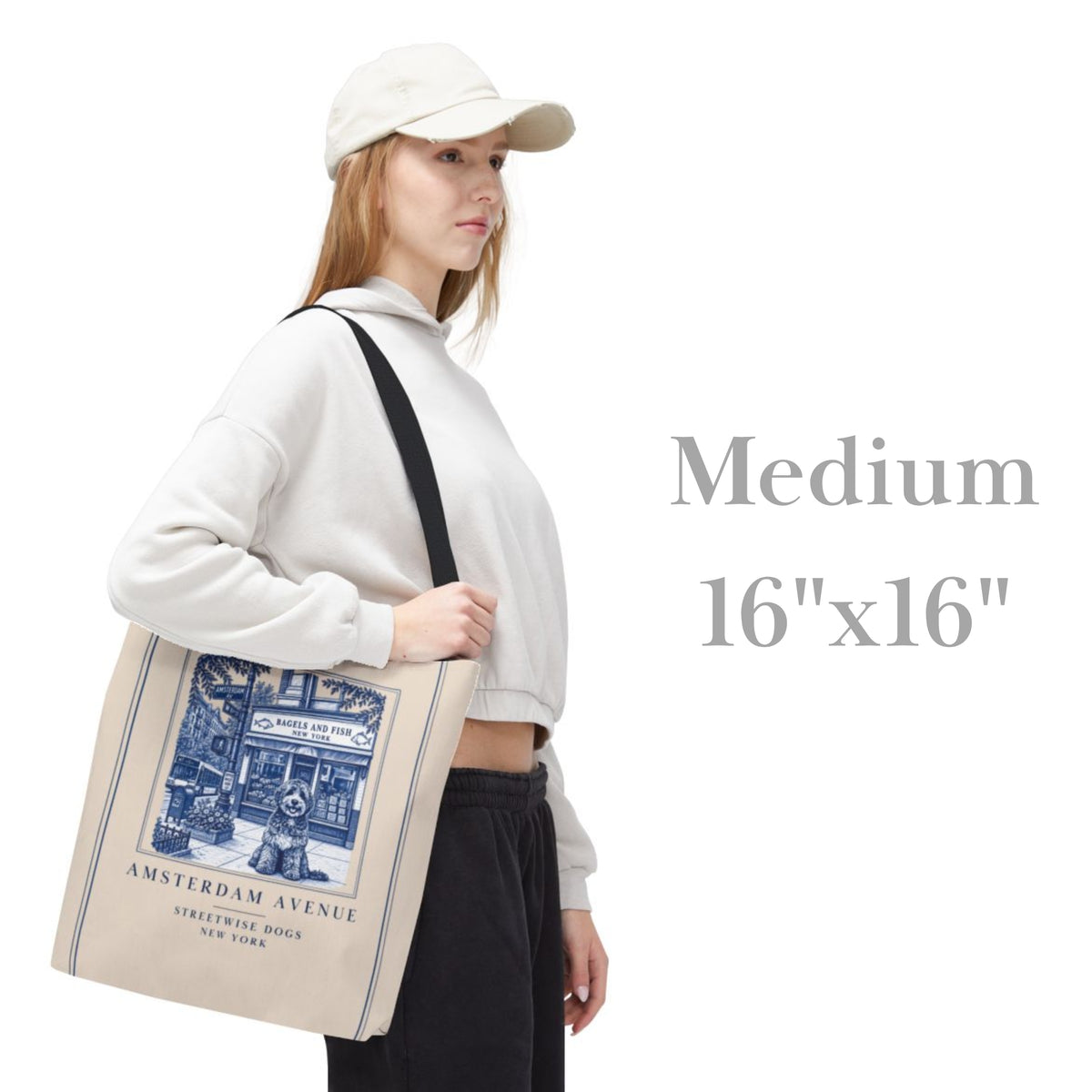 Amsterdam Avenue New York Labradoodle: Durable Tote Bag