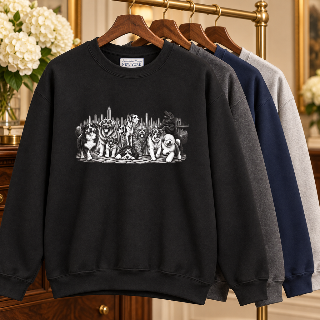 Large Dogs in New York: Unisex Extra Comfortable Sweatshirt