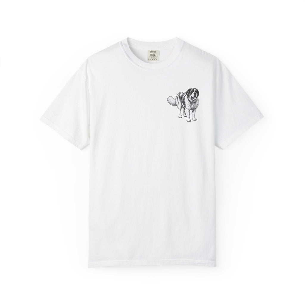 Saint Bernard, Illustrated Unisex T-Shirt | Exceptional Comfort