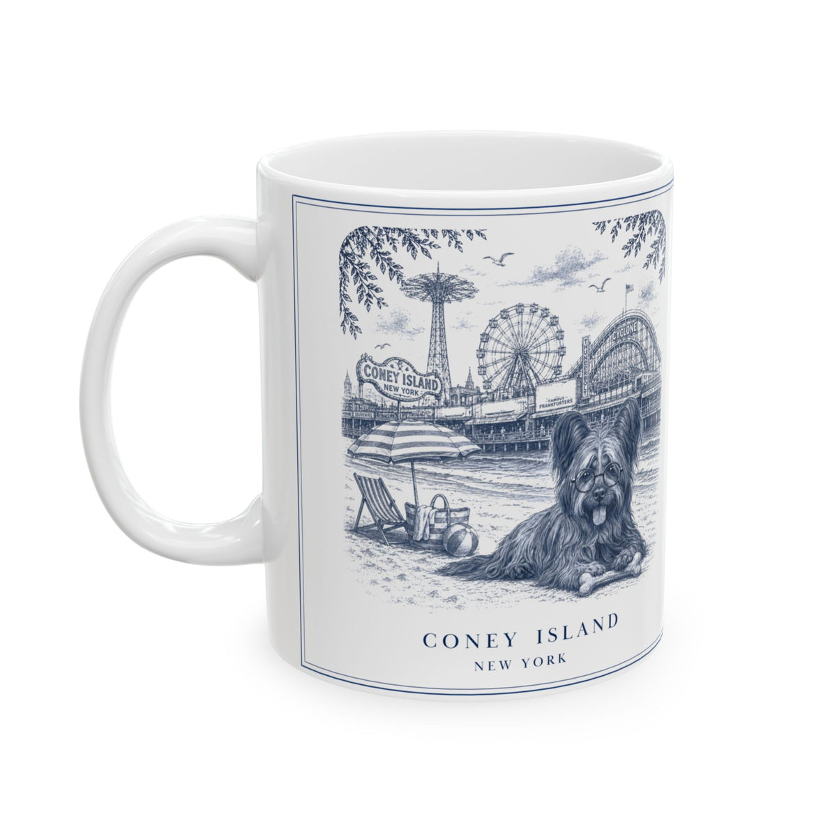 Coney Island, Skye Terrier: Whimsical Wisdom Mug