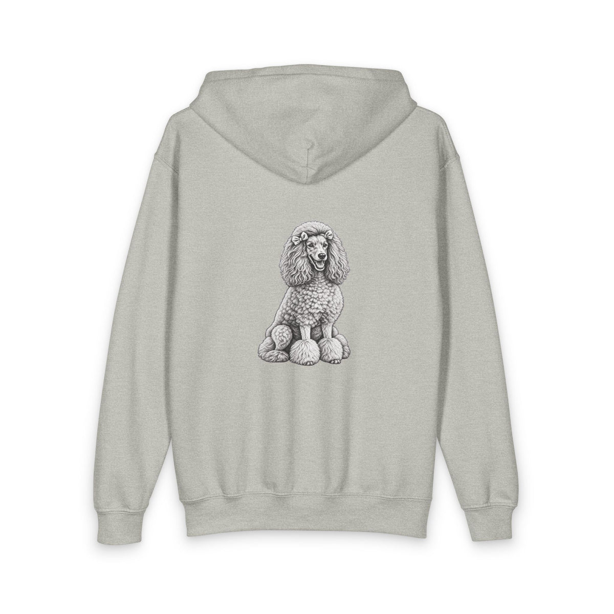 Poodle, Youth Heavy Blend Zipped Unisex Hoodie