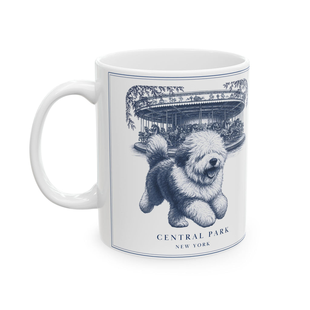 Central Park New York, Old English Sheepdog: Whimsical Wisdom Mug