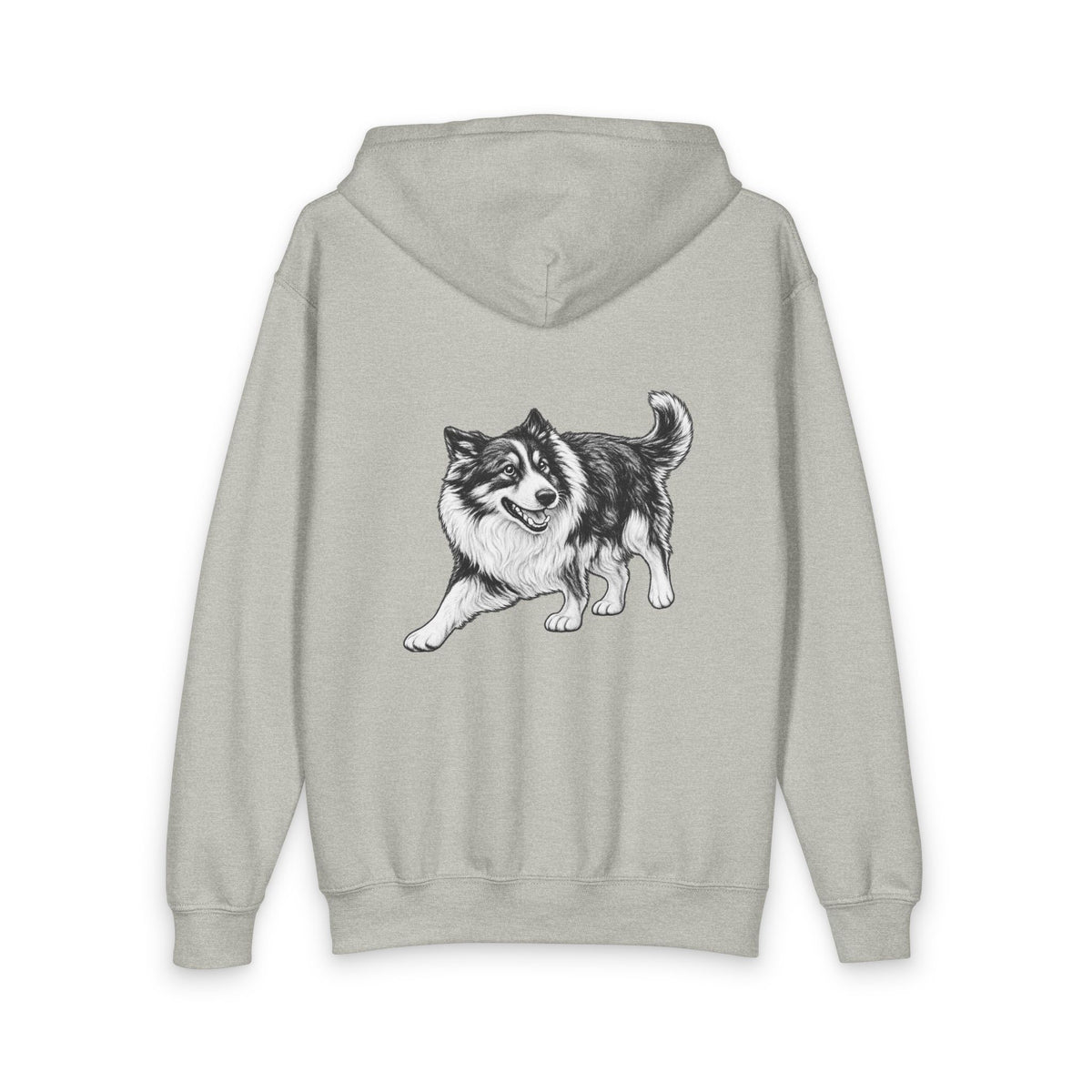 Border Collie, Youth Heavy Blend Zipped Unisex Hoodie