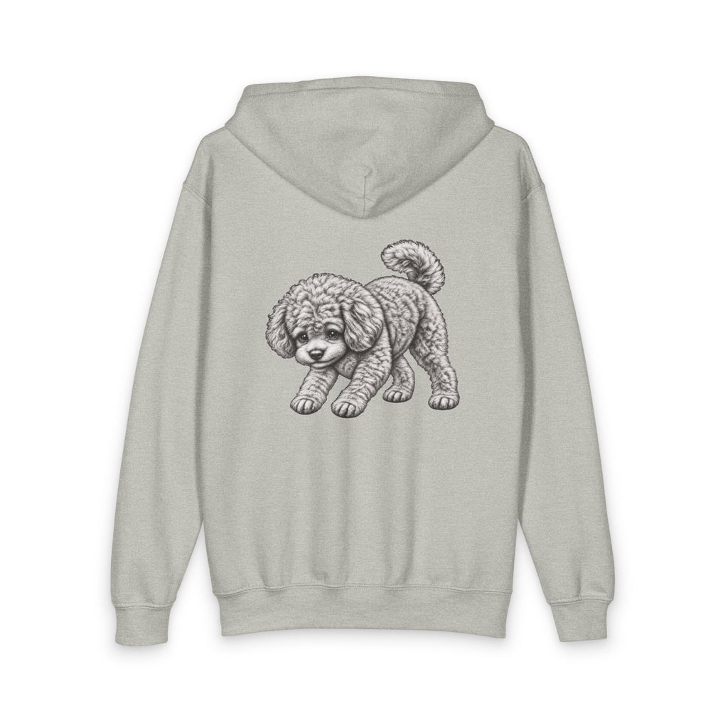 Toy Poodle, Youth Heavy Blend Zipped Unisex Hoodie