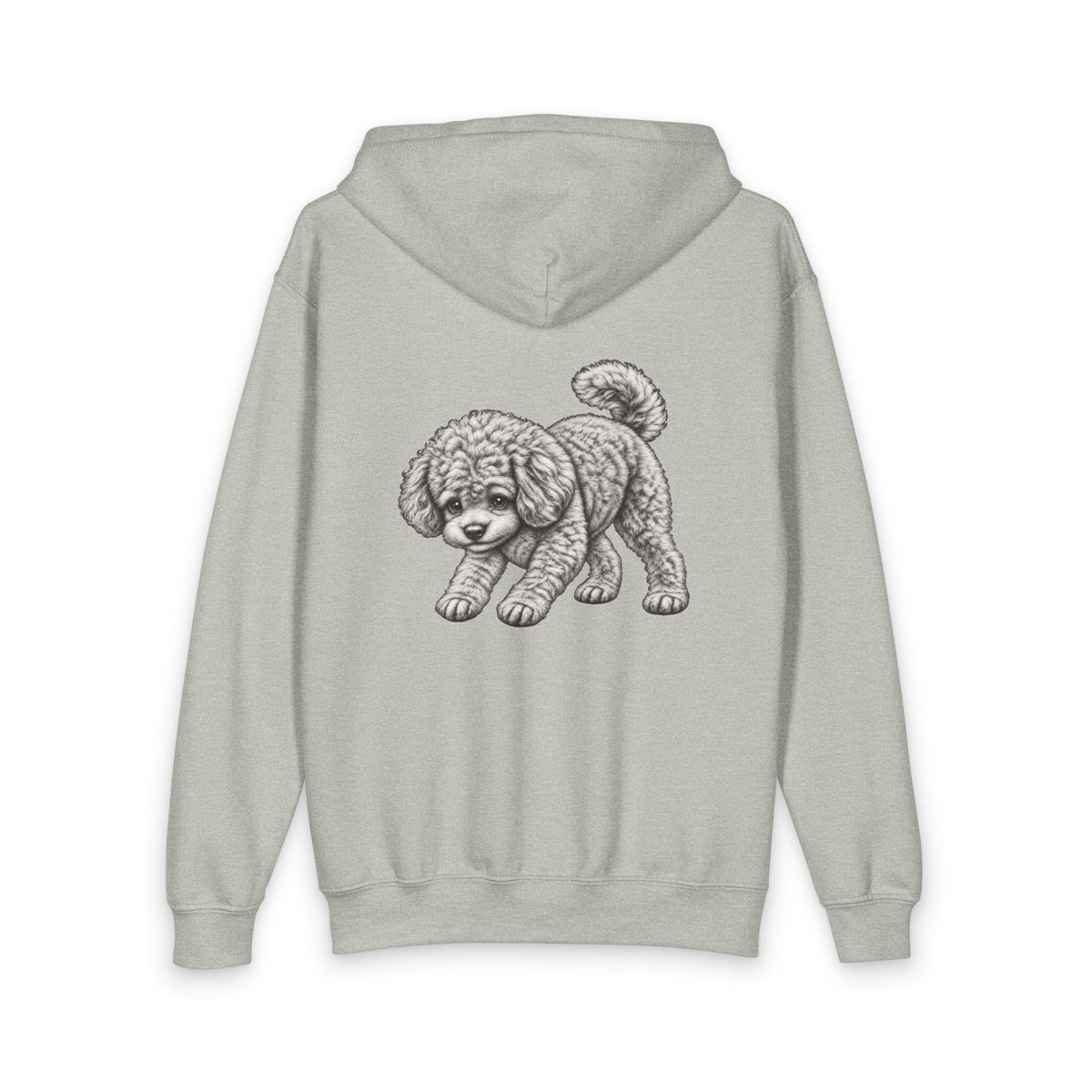 Toy Poodle, Youth Heavy Blend Zipped Unisex Hoodie