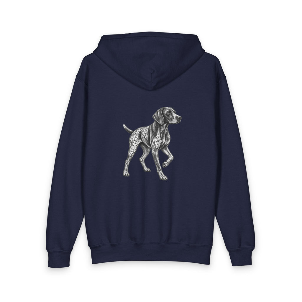 German Shorthaired Pointer, Youth Heavy Blend Zipped Unisex Hoodie