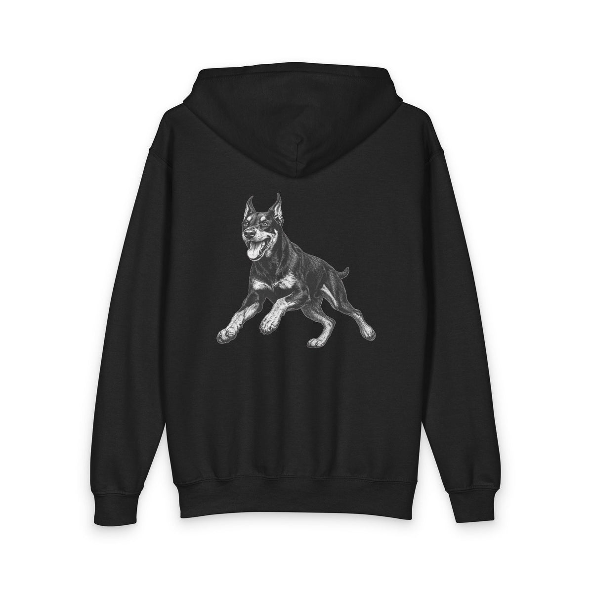 Doberman, Youth Heavy Blend Zipped Unisex Hoodie