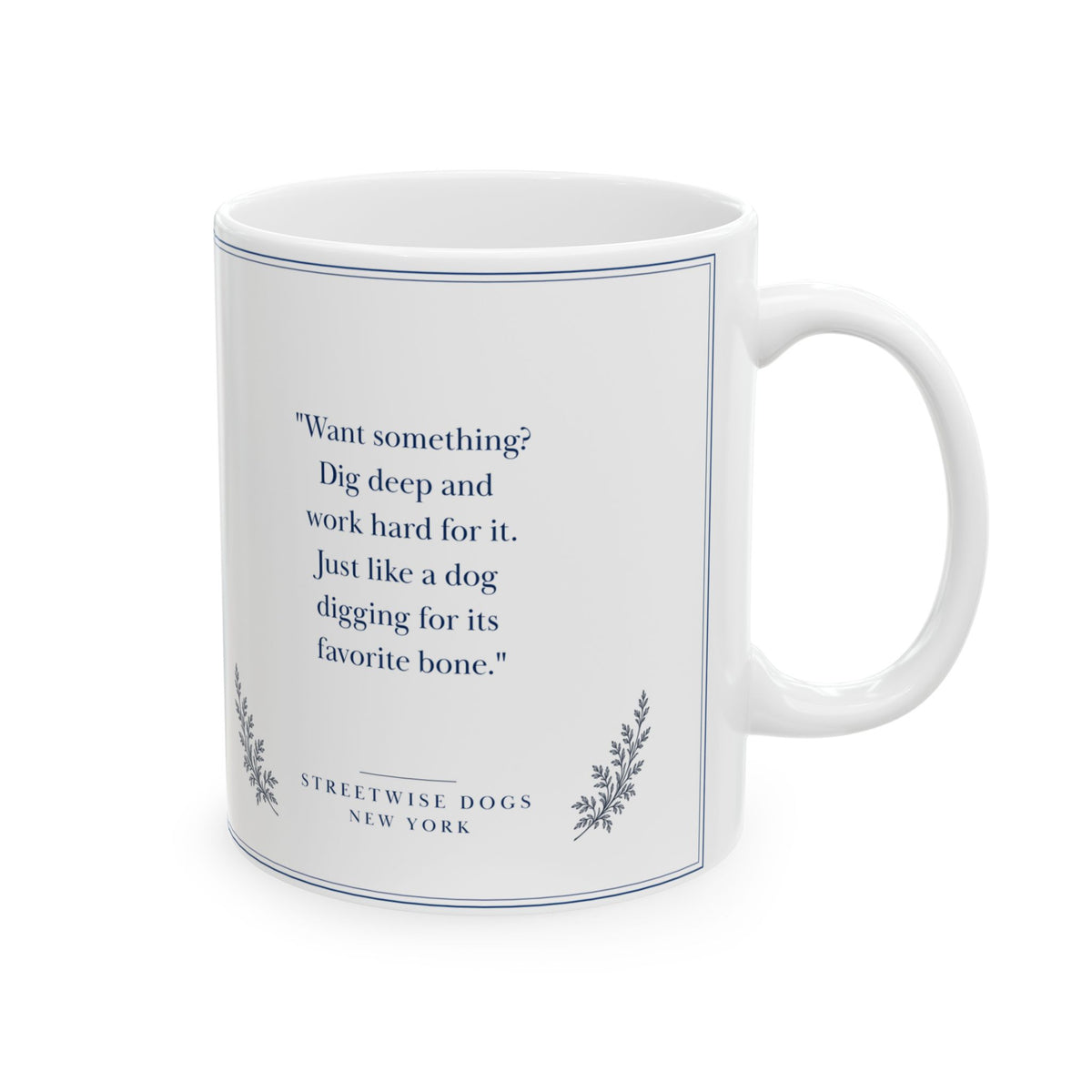 Brighton Beach New York, Boxer Dog: Whimsical Wisdom Mug