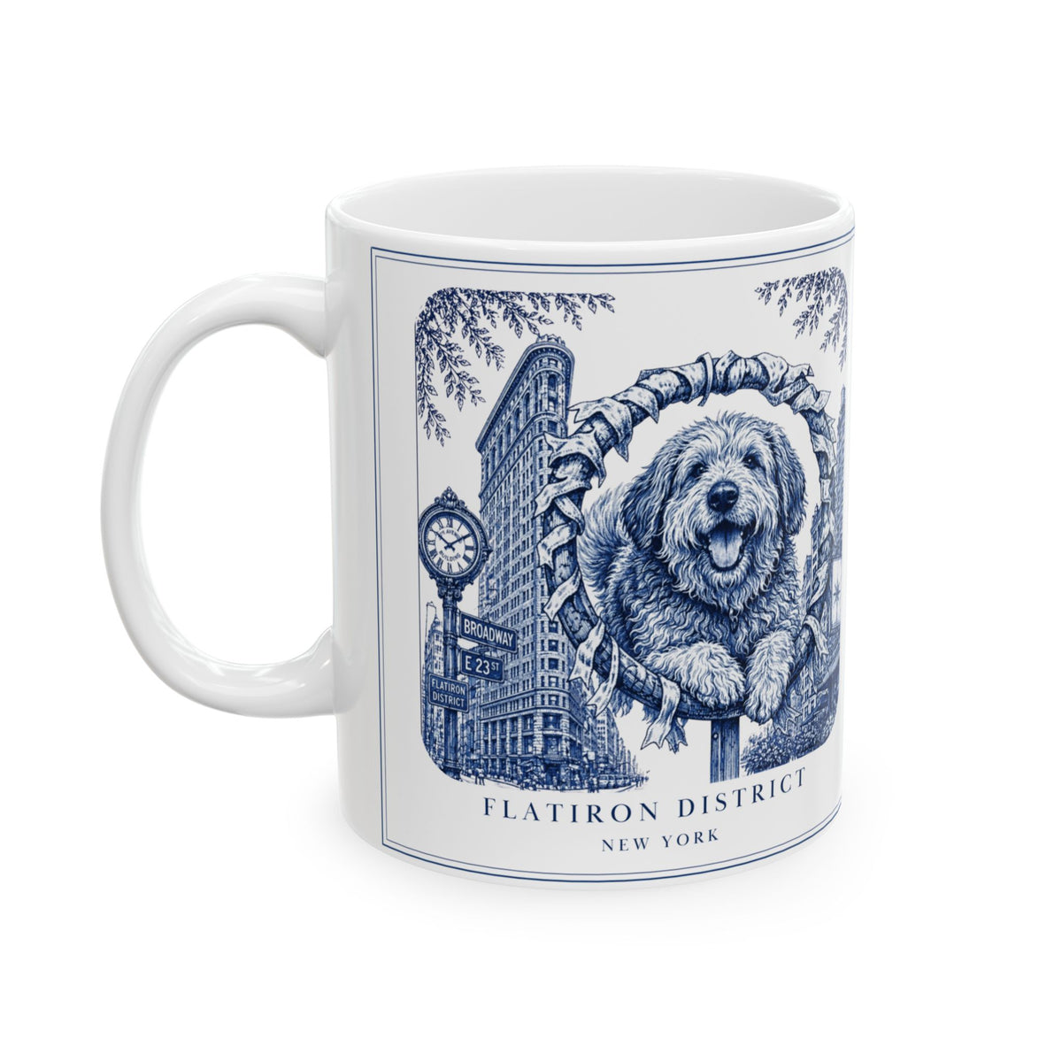 Flatiron District, New York/ Otterhound: Whimsical Inspirational Mug