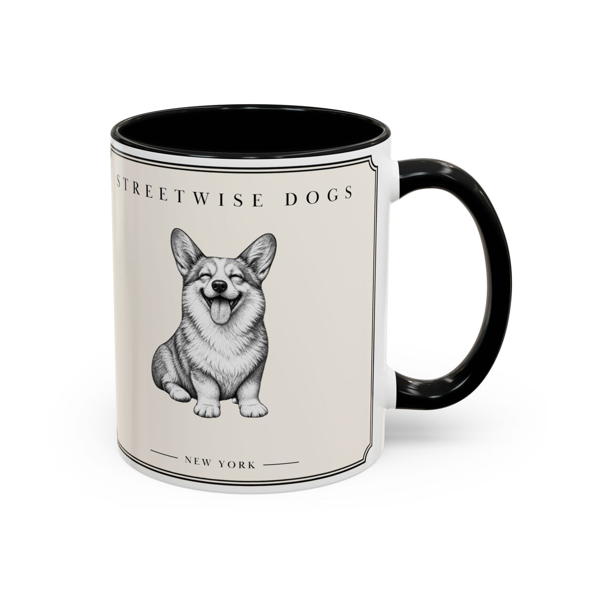 Corgi Smiling: Classic Accent Mug