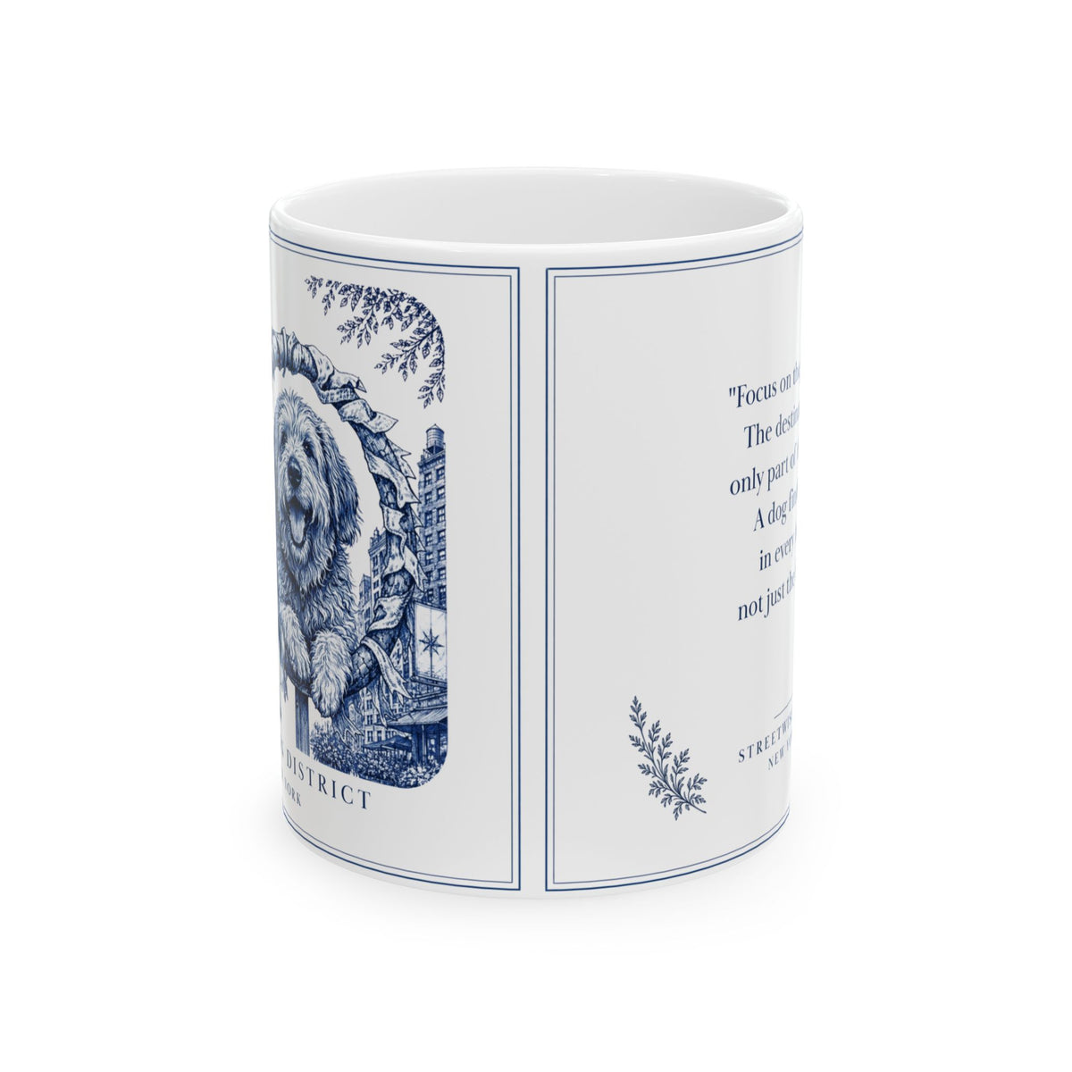 Flatiron District, New York/ Otterhound: Whimsical Inspirational Mug