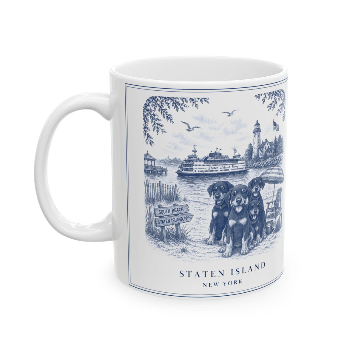 Staten Island, Doberman Puppies: Whimsical Wisdom Mug