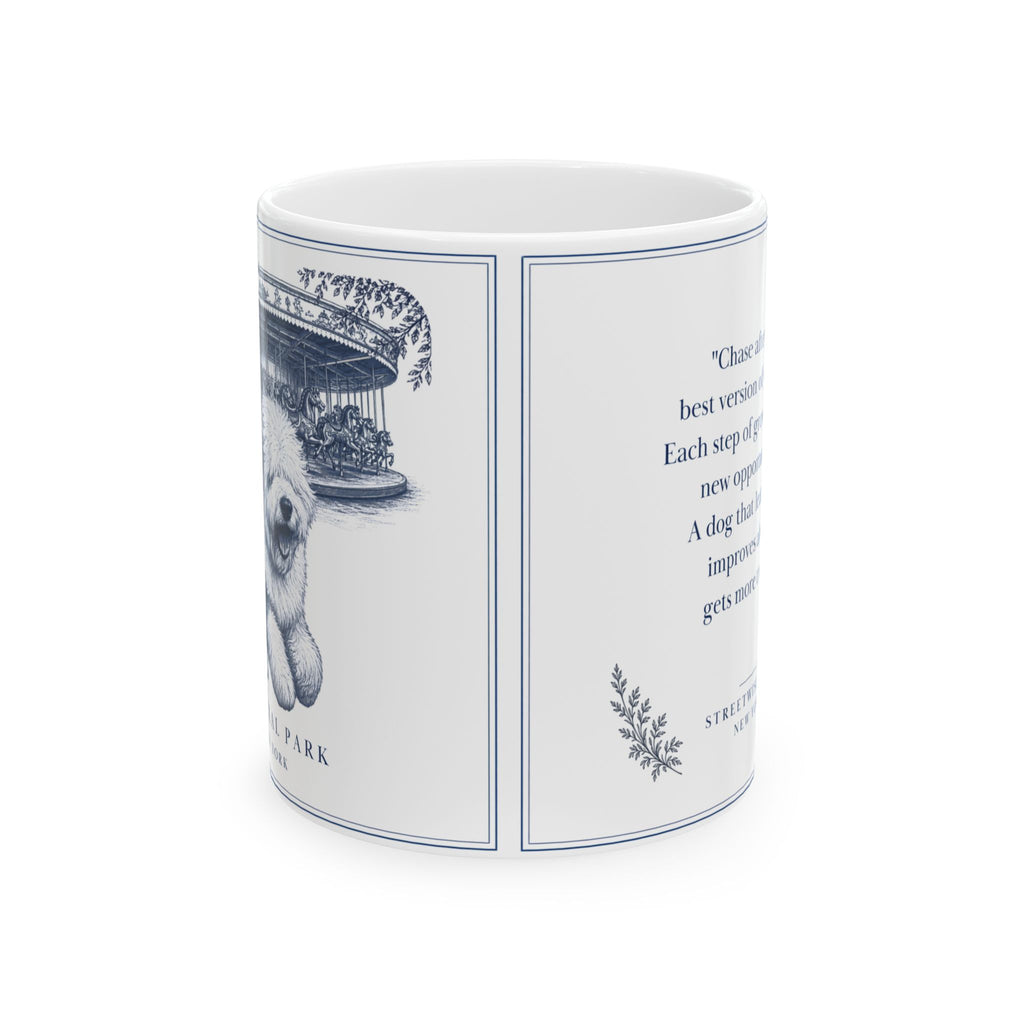 Central Park New York, Old English Sheepdog: Whimsical Wisdom Mug