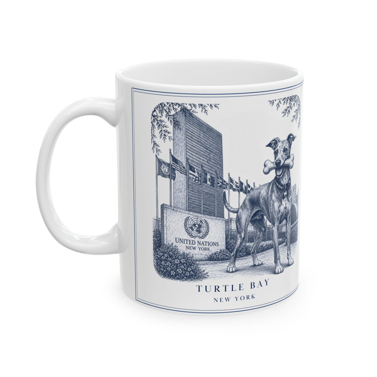 Turtle Bay New York, Greyhound: Whimsical Wisdom Mug