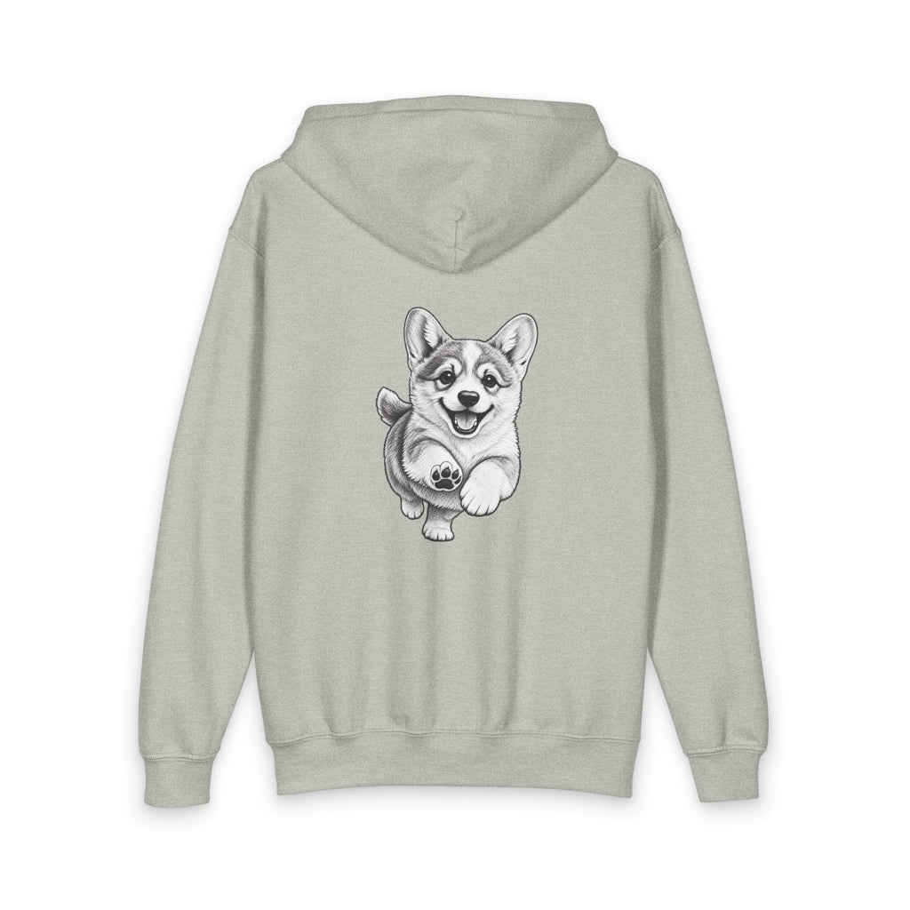 Corgi, Youth Heavy Blend Zipped Unisex Hoodie