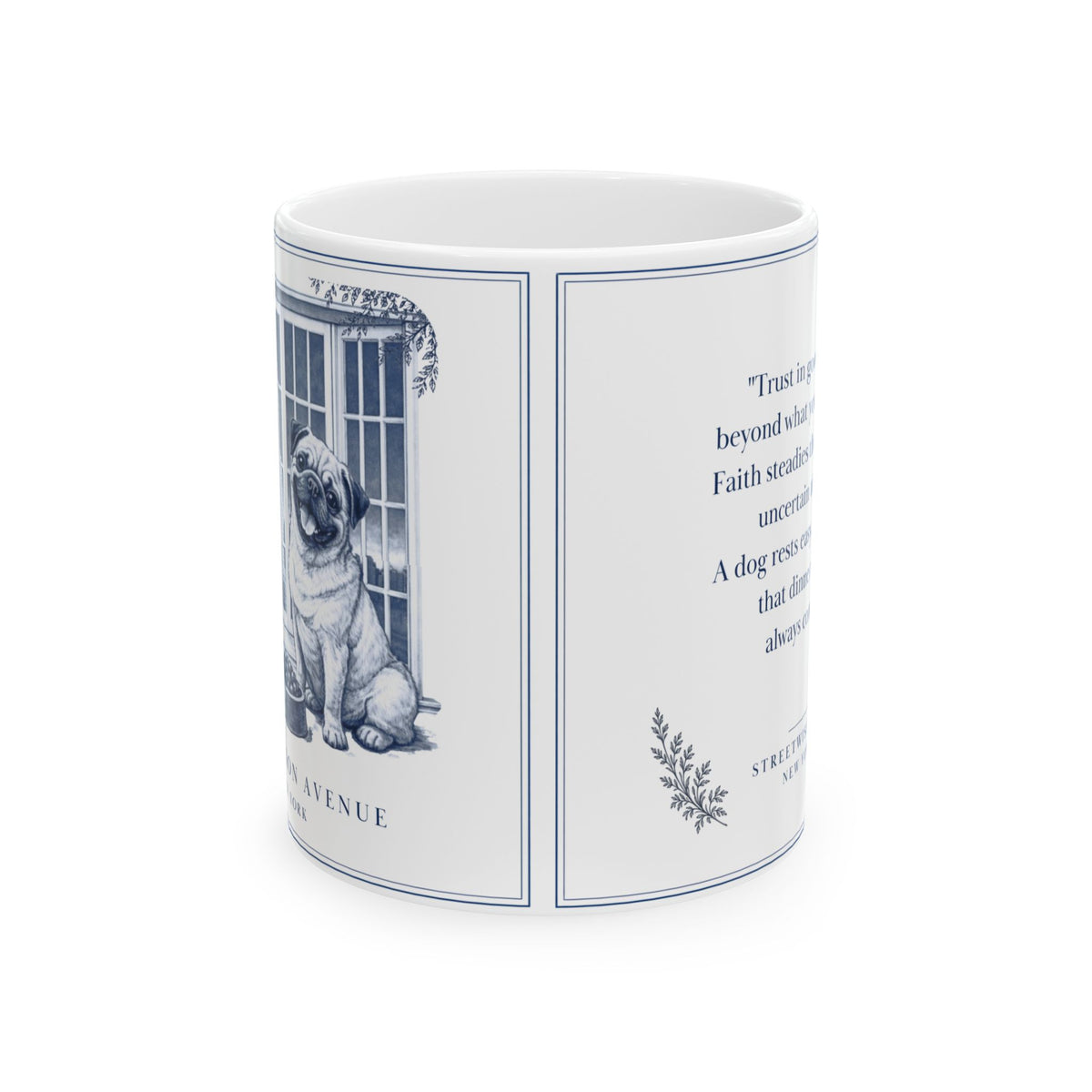 Lexington Avenue New York, Pug: Whimsical Wisdom Mug