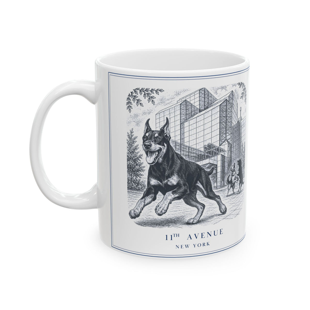 11th Avenue New York, Doberman: Whimsical Wisdom Mug