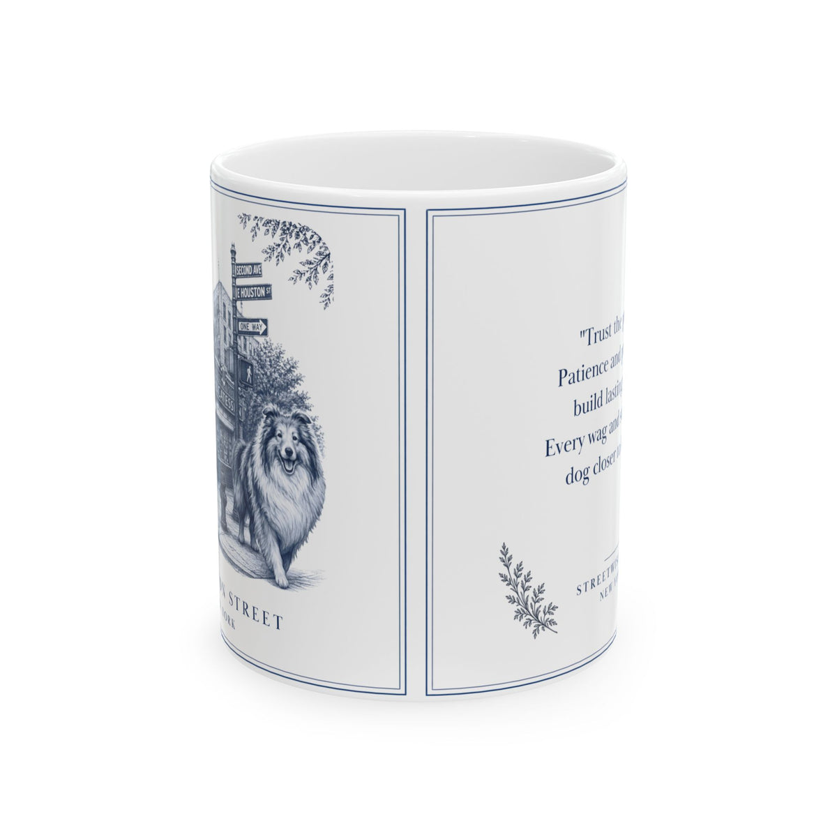 Houston Street New York, Collie: Whimsical Wisdom Mug