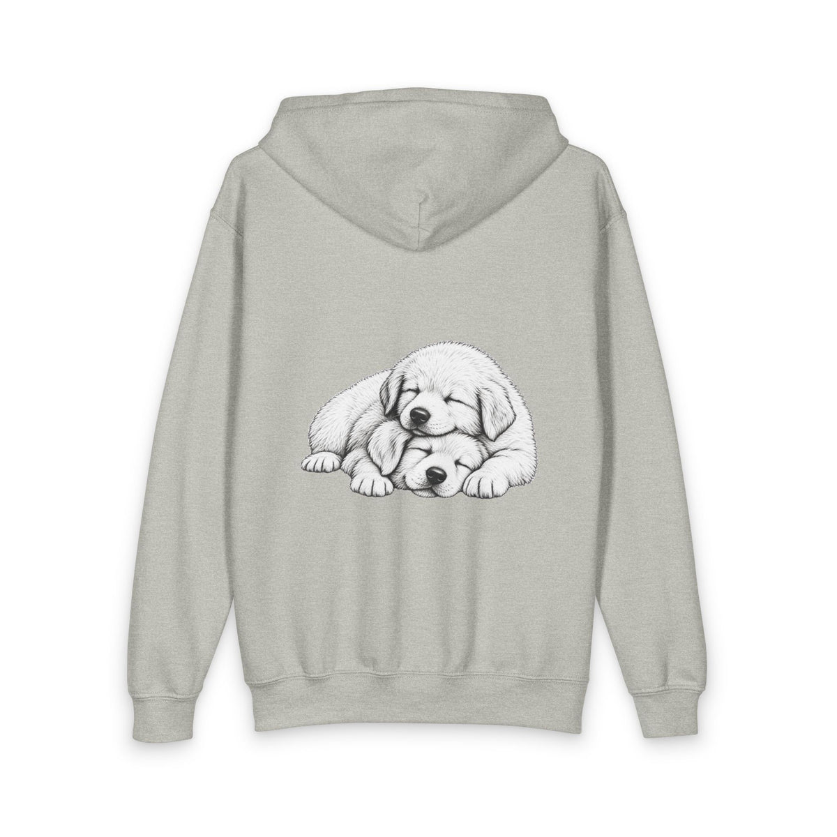 Great Pyrenees Puppies, Youth Heavy Blend Zipped Unisex Hoodie
